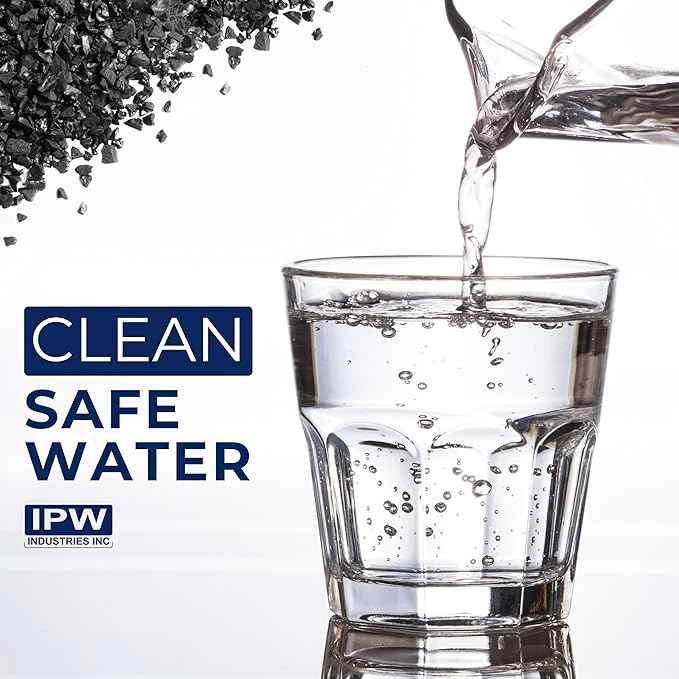 IPW Industries Bulk Activated Carbon - Coconut Shell Granular Activated Charcoal (GAC) for Water Filtration - Replacement Media for Pre and Post Carbon Water Filters (25 lbs)