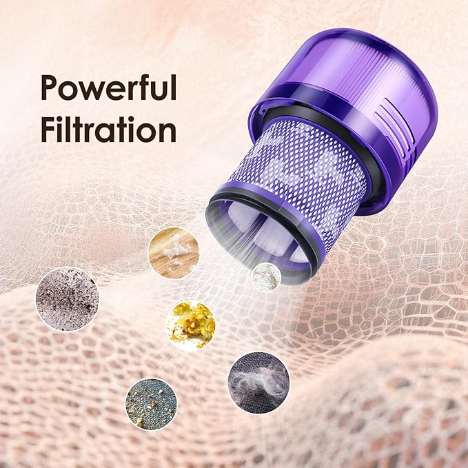 3 Pack V11 Filters Replacement for Dyson, Vacuum Filters Replacement Compatible with Dyson V11 Animal Torque Drive Complete V15 Detect Cordless Vacuum, Replace Part # 970013-02 - AquaVibe