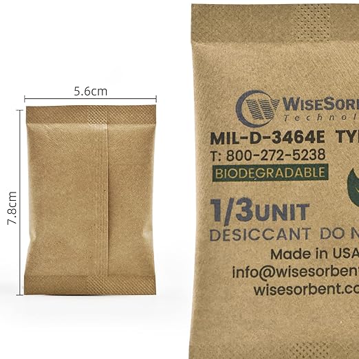 Kraft Clay Desiccants Packs for Safe, 11 Gram 900 Pack Dehumidifier for Gun Safe, Military Grade Moisture Absorbers, Conforms to MIL-D-3464E Type I & II Absorbents