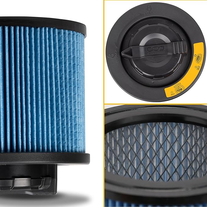 DEWALT Vacuum Filter Replacement DXVC4002, Fit for Most 4-5 Gallon Wet Dry Vacuum Cleaner, High Efficiency Cartridge Filter Compatible with DXV04T, DXV05P, DXV05S, DXV08S, DXV06G - AquaVibe
