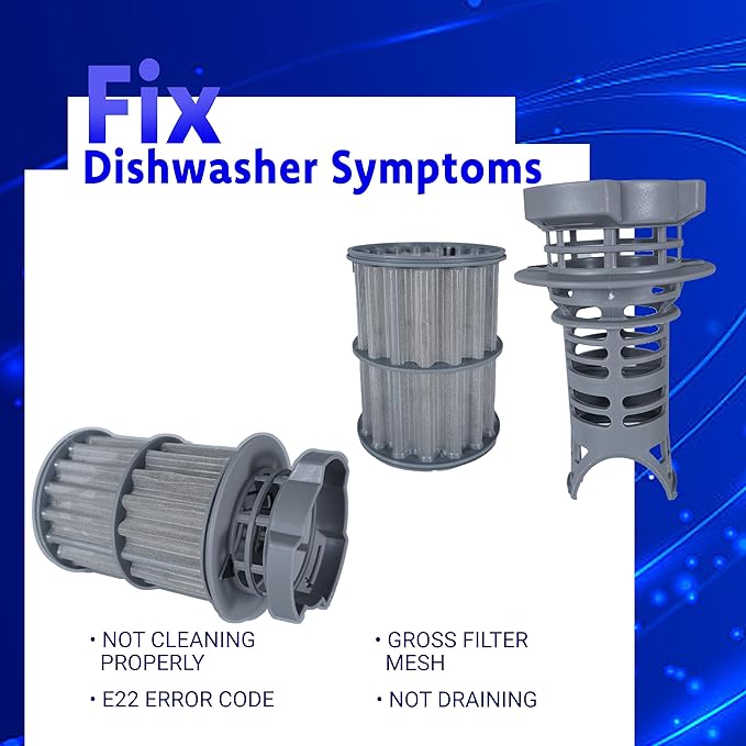 645038 Dishwasher Drain Mesh Micro Filter Exact Fit for Bosch Thermador Kenmore Dishwashers Replaces 00651097 1560725 AH3479708 AP4339631 PS8730270 Filter Basket for Circulation Pump (1)