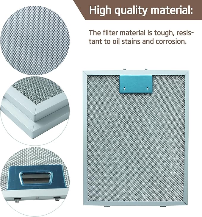 Universal 12-5/9" x 10-1/5" Range Hood Charcoal Filter 2Pcs