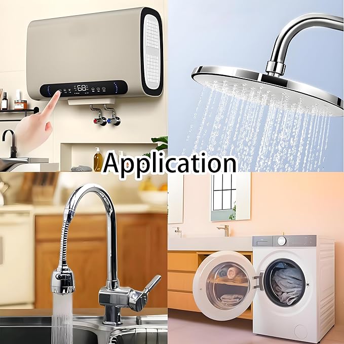 Electronic Water Descaler System Whole House Water Descaler Alternative Electronic Salt Free Hard Water Conditioner Remove Limescale Prevent Deposits Build Up Suitable for Various Pipes