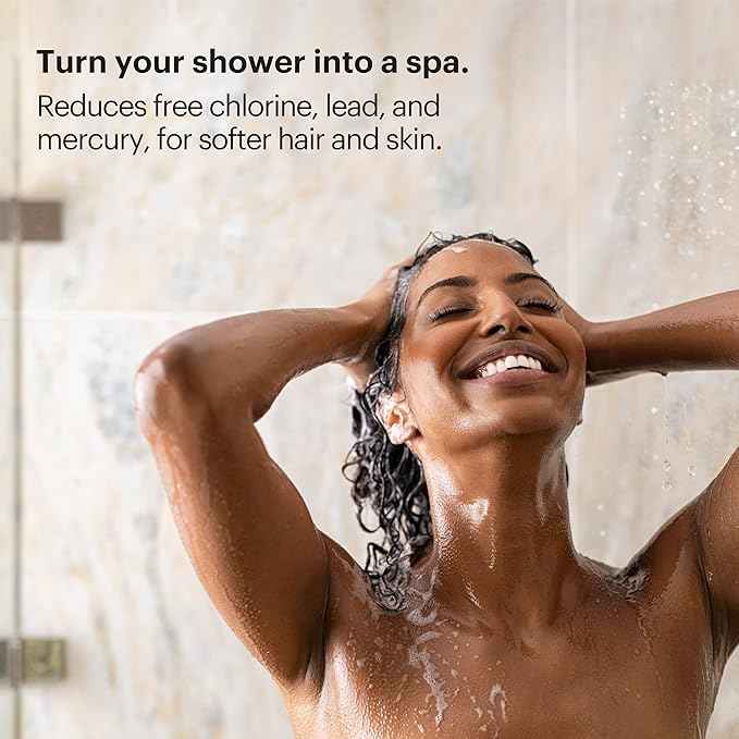 Brondell Shower Filter VivaSpring, Compact Rubbed Bronze – High Output, 100% High-Purity KDF Filtration, With FF-30 Filter Cartridge, Filtered Shower Water for Healthier Skin & Hair