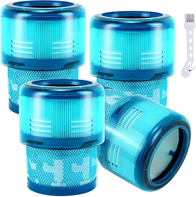 ATXKXE Gen5 Filter Replacement, Compatible with Dyson Gen5detect Absolute, Gen5outsize Absolute, Gen5detect Fluffy Cordless Vacuum Cleaner, 4 Pack Filters and 1 Clean Brush - AquaVibe