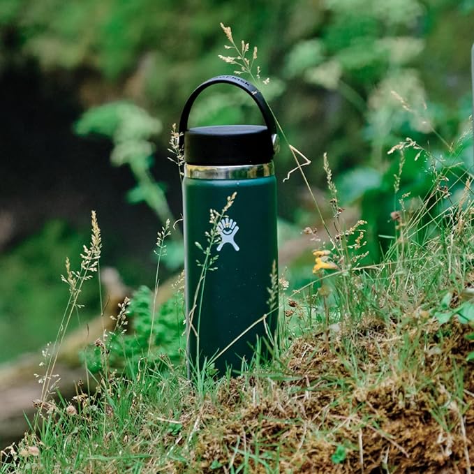 Hydro Flask Water Bottle - Insulated Stainless Steel - Wide Mouth Flex Lid, Non Spill, Leakproof in 32 Oz Beachplum Purple