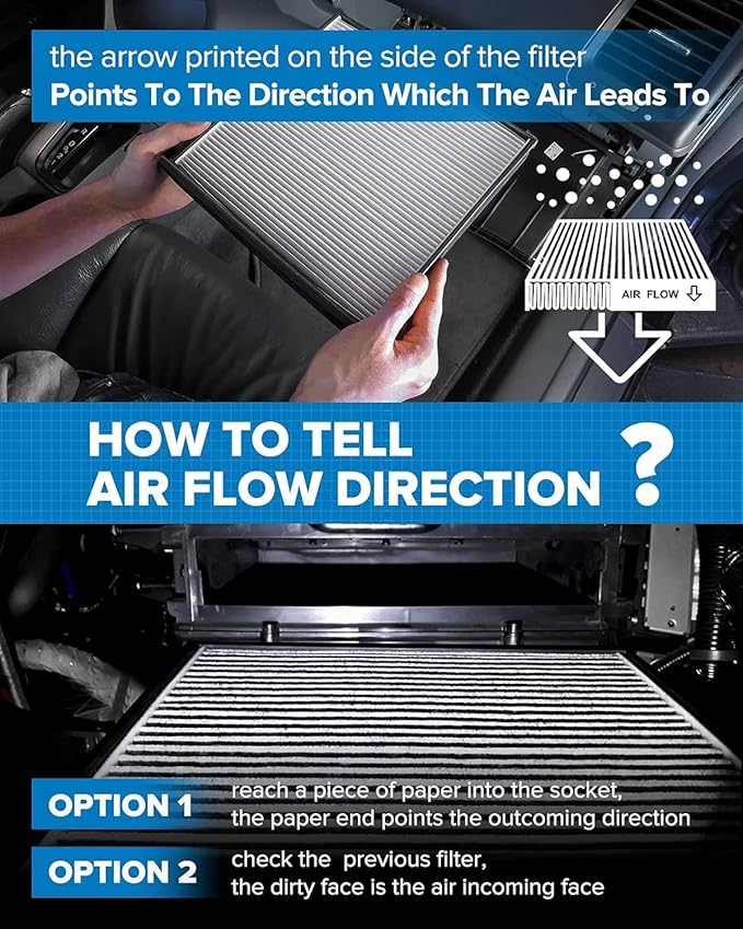 PHILTOP Cabin Air Filter, Replacement for CF10553,2005-2023 Frontier,2005-2015 Xterra,2005-2012 Pathfinder, Premium Cabin Filter with Activated Carbon Filter
