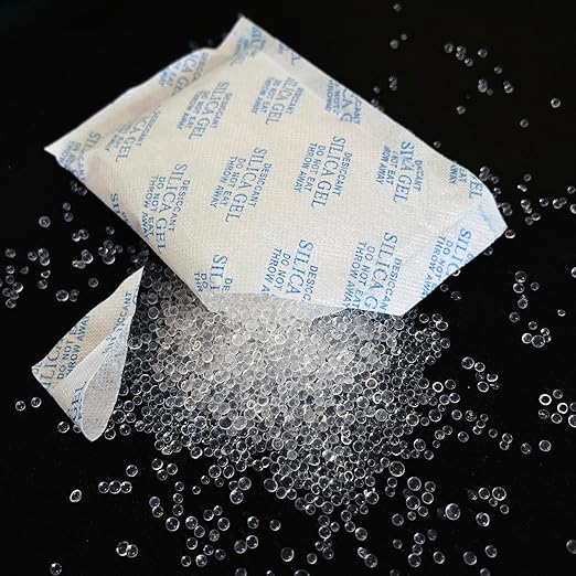 50 Gram [10 Packs] Silica Gel Packets-Desiccant Packs for Moisture Control-Damp Rid Moisture Absorber Food Grade-Desiccant Packs for Storage