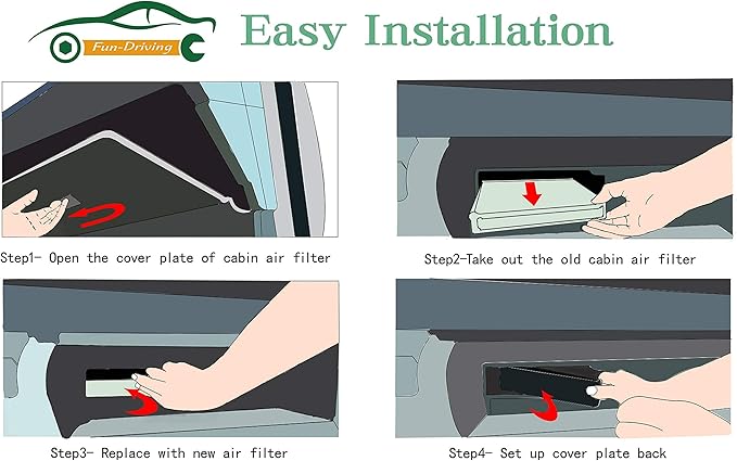 FUN-DRIVING 3 Pack White FD134 Cabin Air Filter,Replacement for 80292-SDA-A01,80292-SEC-A01,80292-T0G-A01 - AquaVibe