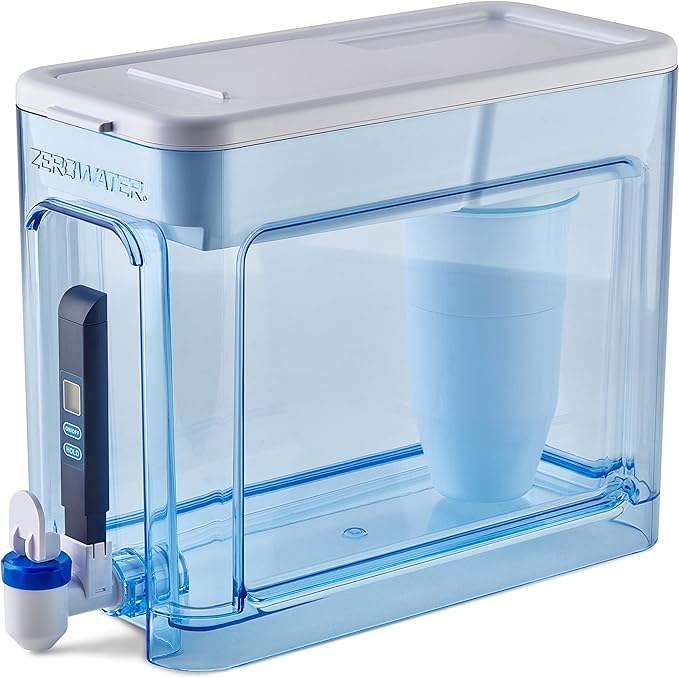 ZeroWater Official Replacement Filter & 32-Cup Ready-Read 5-Stage Water Filter Dispenser Bundle - Improved Tap Water Taste