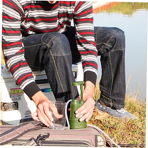 Kisangel 1pc Portable Water Purifier Filter for Hiking Camping Outdoor Survival Water Filter Durable Lightweight Design for Climbing Fishing and Emergency Use