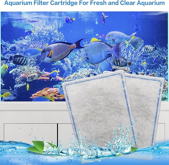 12-Pack Large Aquarium Filter Cartridges Compatible with Whisper Bio-Bag Power Filters - Assembled - AquaVibe