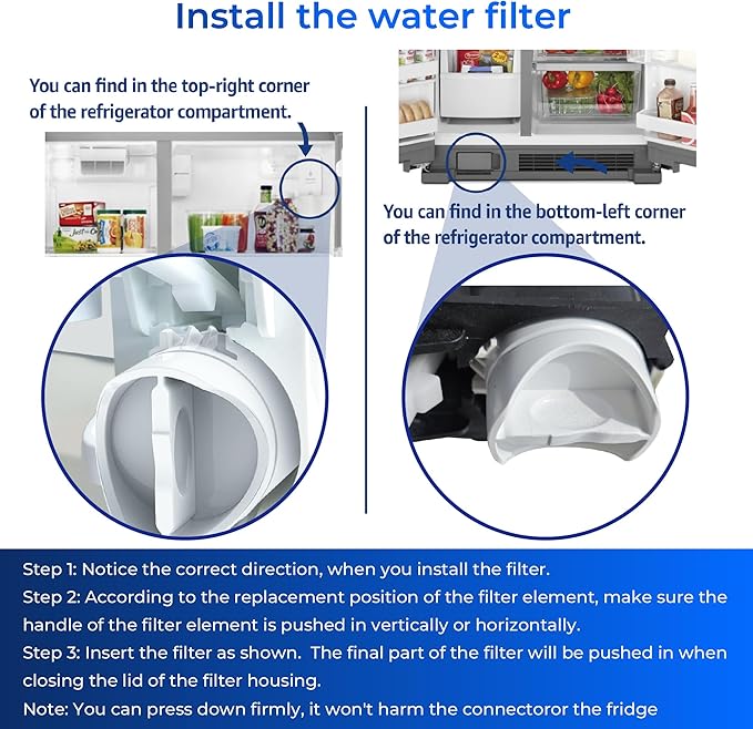 Waterdrop Plus EDR1RXD1 Replacement for Everydrop® Filter 1,W10295370A EDR1RXD1B, P8RFWB2L, P4RFWB, 46-9081, 46-9930 Refrigerator Water Filter