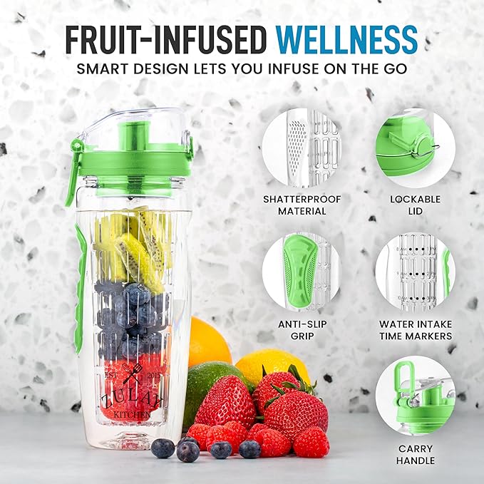 Portable Water Bottle with Fruit Infuser