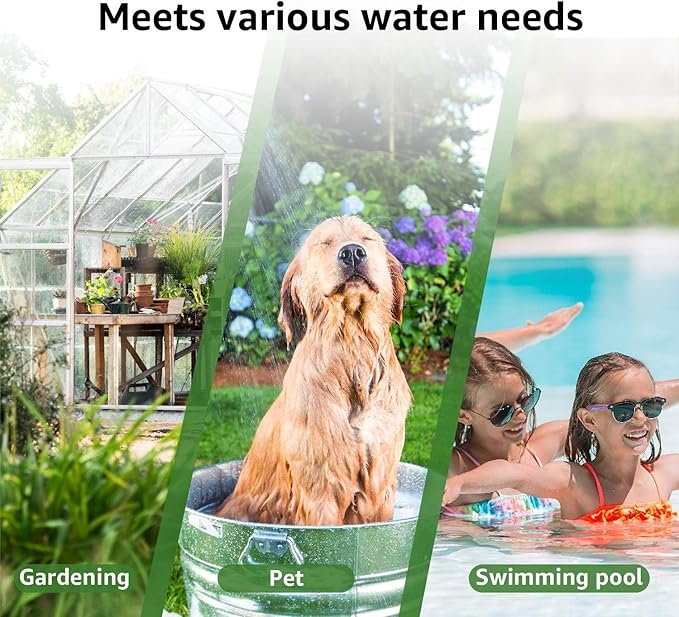 Filterlogic Garden Hose Water Filter, Compatible with Mist Cooling System, Improve Plants Health, Reduces Chlorine, Odor, Ideal for Gardening and Pets, Pack of 2