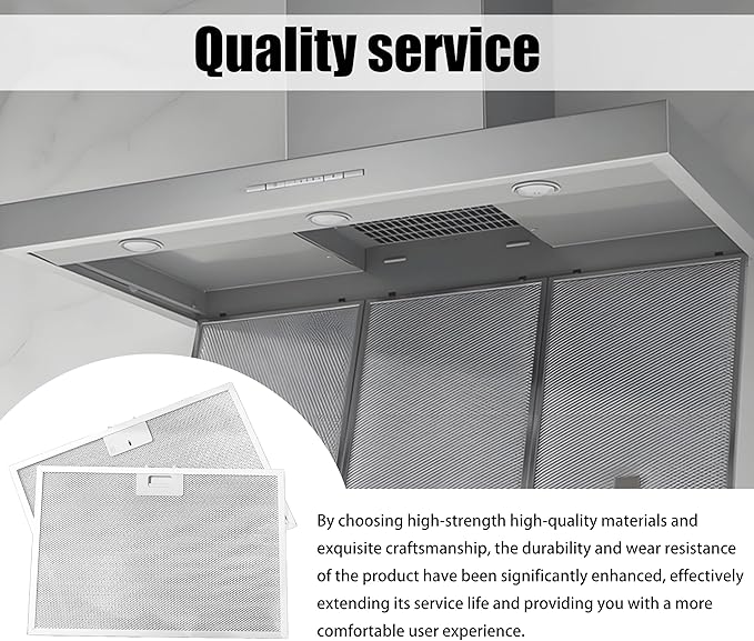 WB02X11012 JV566H2SS Range Hood Grease Filter Compatible with GE Models JV566H1SS JV565H2WW JV565H2CC Efficient Kitchen Ventilation Easy to Install （2 Pack）