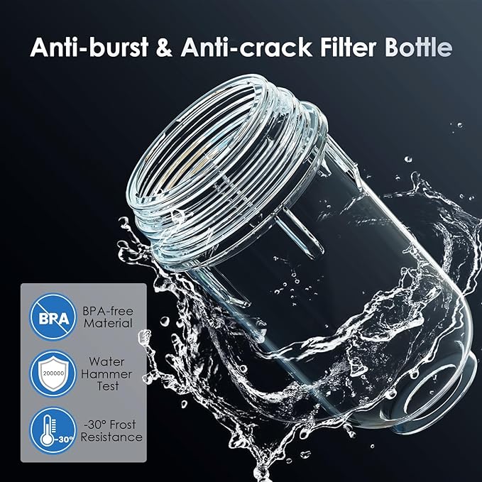 Spin Down Sediment Water Filter,Automatic Flushing,Protect Other Filter Systems and Appliances,40 Micron Flushable Prefilter Filtration (VT-Q50)