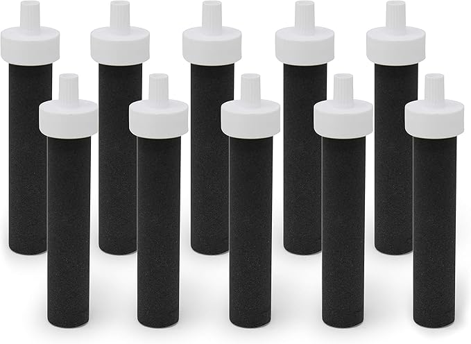 Fette Filter Replacement Filters for Brita Water Bottles – BPA Free Water Filters Compatible with Brita Hard-Sided Bottles & Sport Sided Bottles – Compare to Part #BB06. (Pack of 10)