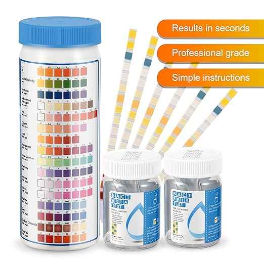 AAwipes Drinking Water Test Strips 17-in-1 100 Strips + 2 Bacteria Tester Kits, Lab-Validated Complete Water Testing for Home, Well, Tap Water, City Water, Flood Water Testing Strips (K03-100)