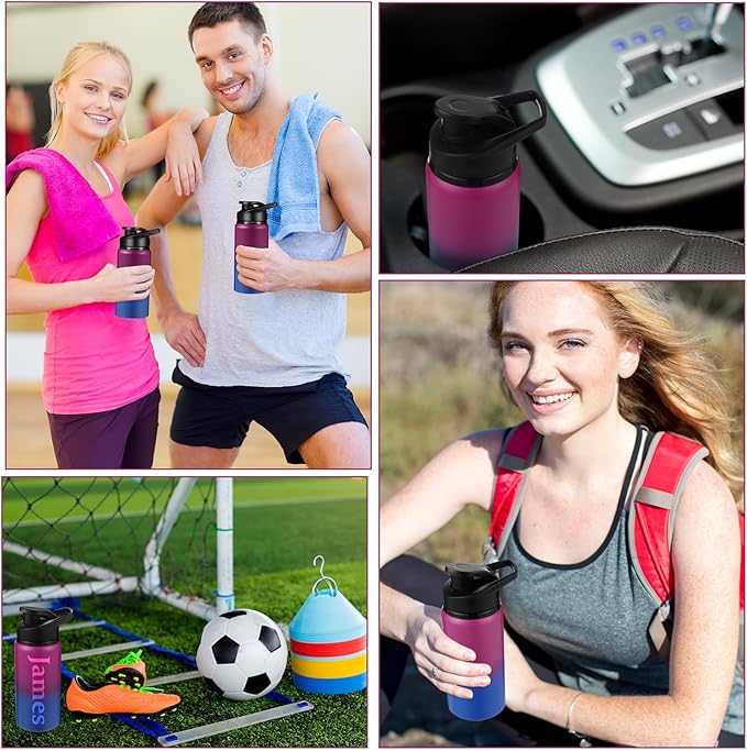 Mimorou 10 Pack Reusable Aluminum Water Bottles Bulk Multicolor Outdoor Sports Water Bottles for Travel Gym Cycling Camping, Snap Lid