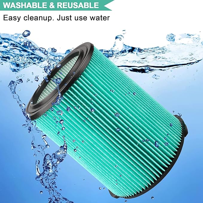 Cartridge Filter for Craftsman CMXZVBE38753 fit CRAFTSMAN 38753 HEPA Media Wet/Dry Vac Filter for 5 to 20 Gallon shop vacuums (9-38753) (2 Pack) - AquaVibe