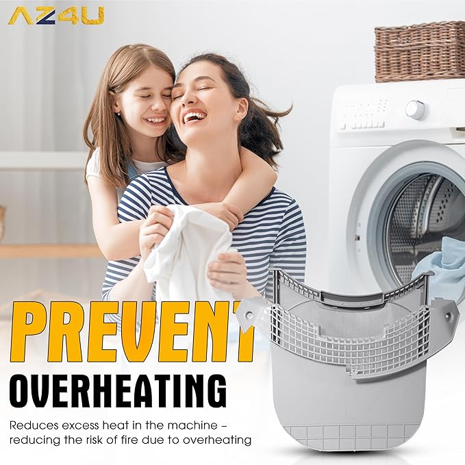 Dryer Lint Filter Screen, Lint Trap Cover Housing Replaces For LG DLE3400W DLE3500W DLE3170W DLE2701V DLE3050W DLE3180W DLE3360W DLE3400 DLE3075W DLE317DW DLE2601W DLE2601R DLE4970W DLE3600V DLE3300W - AquaVibe