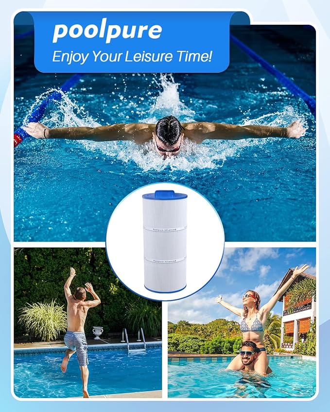 POOLPURE Pack of 9 C-7375 Spa Filter Compatible with PCD75N, Unicel C-7375, Filbur FC-3964, 1019301, AK-60032, APCC7500, 17543, 75 sqft Filter Cartridge
