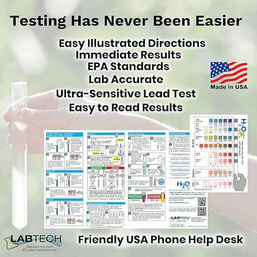 H2O OK Essentials Water Test Kit, Includes 10 Tests, Self Test for Lead, Copper, Chlorine, Nitrates, Nitrites, Iron,& More; Offers Longest Shelf Life and Most Accurate Self Testing