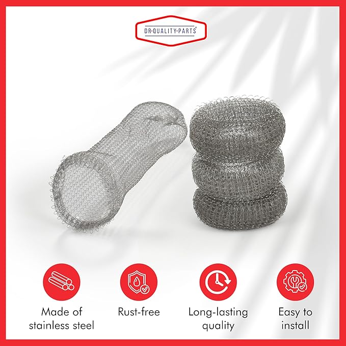 Washing Machine Lint Trap – Stainless Steel Hose Filter, Mesh Drain Catcher, Washer Sock Lint Remover, Rust-Free Snare Laundry Filter with Nylon Cable Ties, 29cmx6.5cm – 12-Pack - AquaVibe