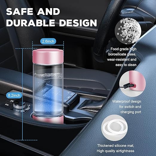 Hydrogen Water Bottle Generator with 4th Generation SPE/PEM Technology, Portable Hydrogen Water Ionizer Machine, Birthday,Xmas Gift for Husband,Wife,Lovers,Friends,Travel