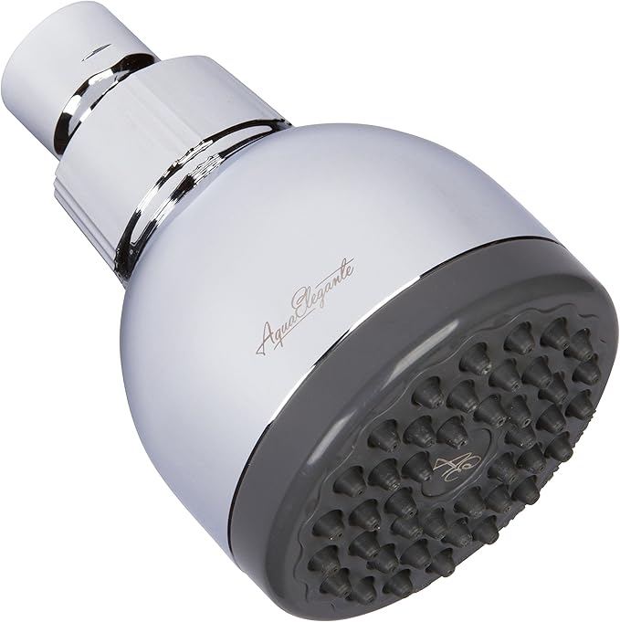 Aqua Elegante 3 Inch High Pressure Shower Head - Best Pressure Boosting, Wall Mount, Bathroom Showerhead For Low Flow Showers, 2.5 GPM - Chrome - AquaVibe