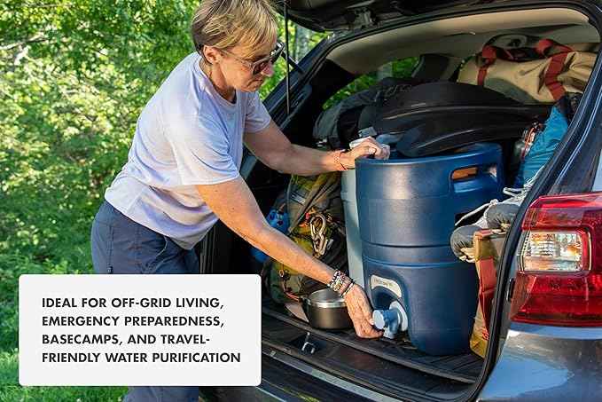 LifeStraw Escape – High-Flow Portable Pressurized Water Purifier with 3-Stage Filtration for Group Use, Emergency Preparedness, and Outdoor