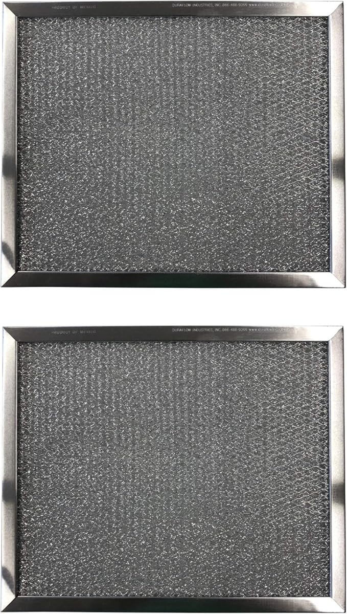 Replacement Aluminum Filters Compatible with Broan 99010159, S97007893, Estate 4342002, Nautilus 97007893, Roper 97007893, Whirlpool 4342002,G-8502,RHF0608-6-5/8 X 11-5/8 X 3/8 PTLS (2-Pack) - AquaVibe