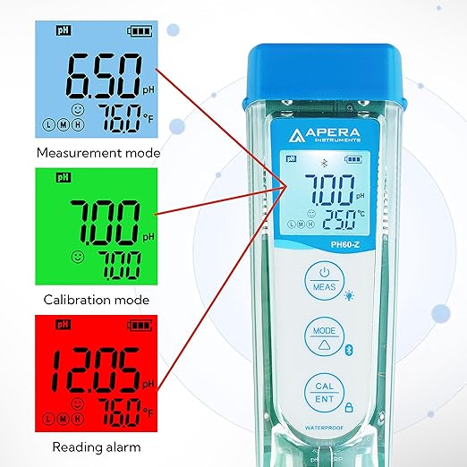 APERA INSTRUMENTS AI3711 PH60-Z Bluetooth Smart pH Tester Powered by ZenTest Mobile App with Cloud-Based Datalogger