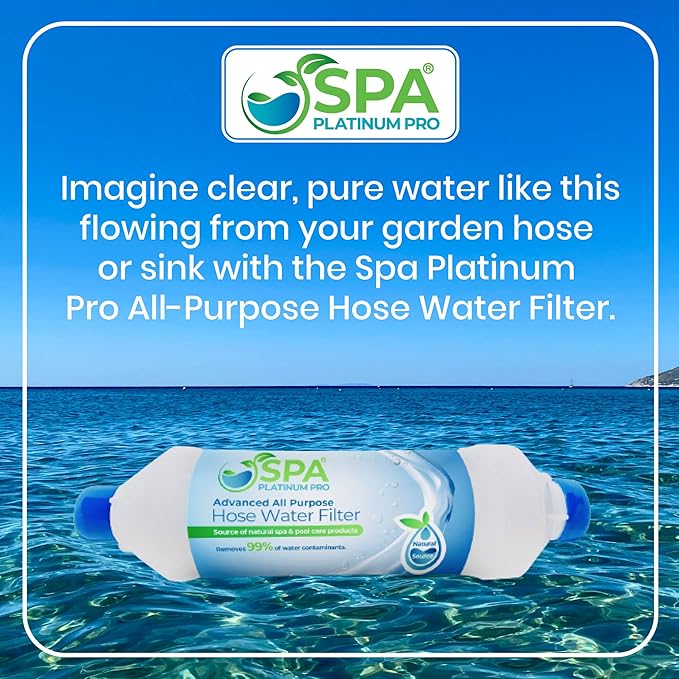 Spa Platinum Pro All Purpose Hose Water Filter for Pools, Spas, and RVs | High Performance Water Filtration System | Filters Up to 40,000 Gallons for Clean and Safe Water Use