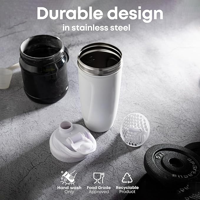 Smartshake Reforce Stainless Steel Harry Potter Lumos Style Shaker Bottle (900 ML /30oz) | Lightweight Resistance Sports Shaker Bottle with a Soft Lid | Leakproof, BPA Free & DEHP Free