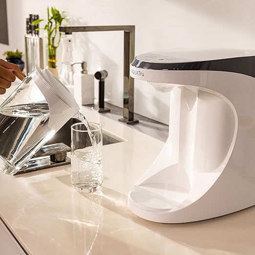 Aqua TRU Carafe | Countertop Water Purifier for PFAS and Other Contaminants with Exclusive 4-Stage Ultra Reverse Osmosis Technology (No Plumbing or Installation Required) | BPA Free