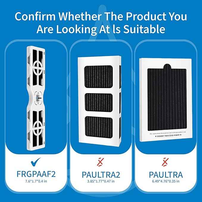 FPPWFU01 Water Filter Replacement for Frigidaire FPPWFU01 Water Filter, Compatible with PurePour PWF-1,EPPWF01 PureAdvantage PWF-1 and PureAir AF-2 FRGPAAF2 Air Filter Combo（2+2）