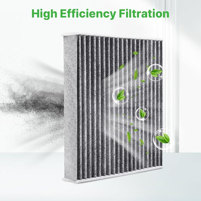 2-Pcs Cabin Air Filter for Dodge Dart 2013-2016, Pontiac Vibe 2003-2008, Toyota Tacoma 2005-2023 Car Replacement for CF10374 88508-01010 88508-04010 Essential Automotive Accessories