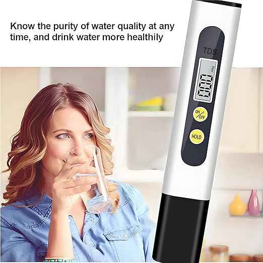 TDS Meter, Digital Water Tester with 0-9990 PPM Range, Portable for Aquaculture, Pools, Tap Water Testing