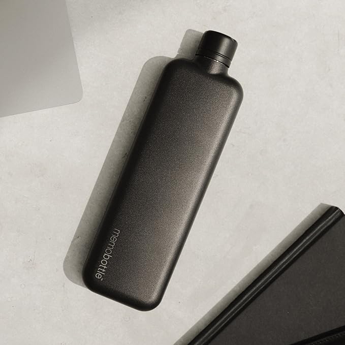 memobottle SLIM Stainless Steel BLACK