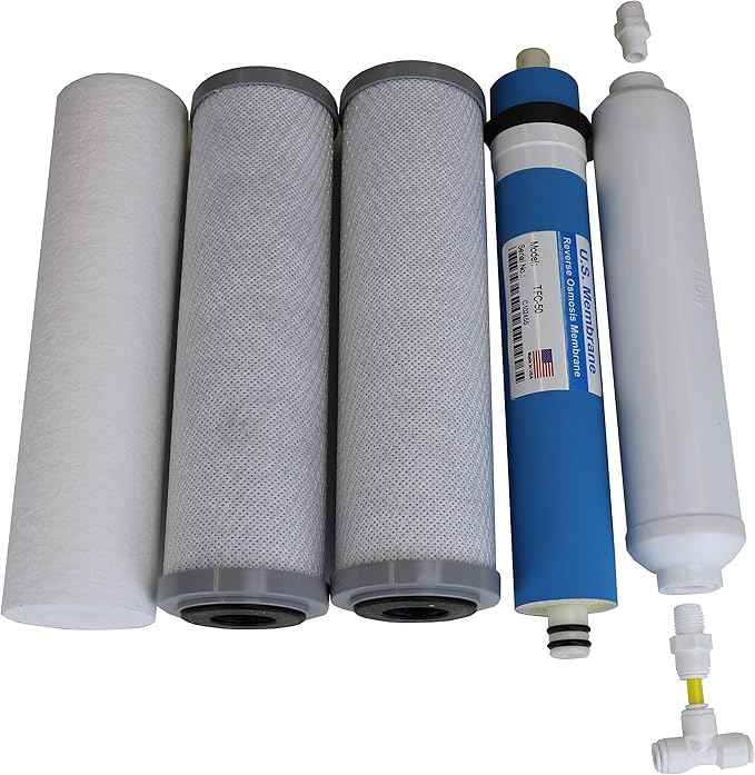 Compatible APEC Ultimate Complete 5 stage high capacity filter set for model ROES-50, RO-45, RO-PUMP RO Reverse Osmosis systems, 100% compatible + instructions and free tech support, provided by Alton
