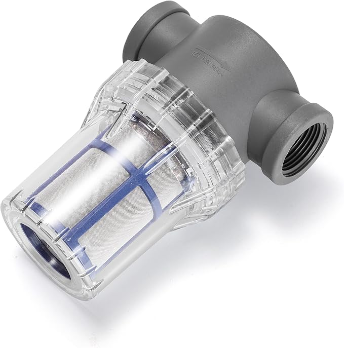 3/4'' Female NPT in-Line Strainer - Garden Hose Filter for High Pressure Washer, Sediment Filter with 100 Mesh Stainless Steel Screen (3/4'' 100 Mesh)