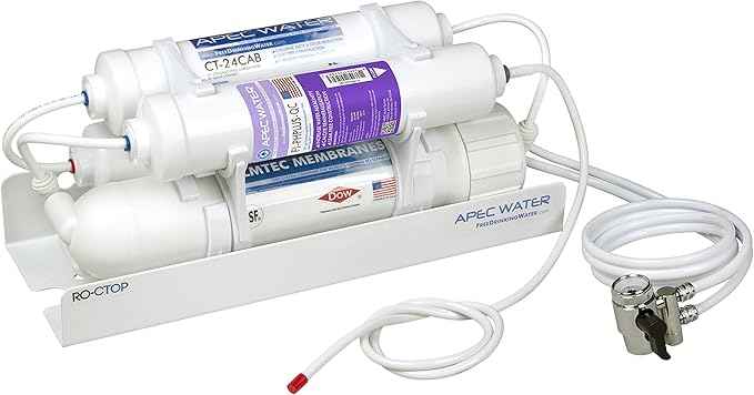 APEC Water Systems RO-CTOP-PH Alkaline Mineral Portable Countertop Reverse Osmosis Water Filter System PH+, Installation-Free, fits Most Standard Faucet