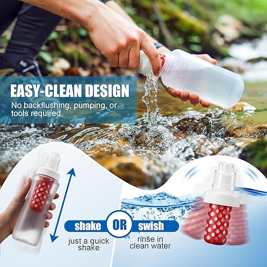 Yerliker 1 Pack Water Filter Replacement Cartridge Compatible with Katadyn BeFree 42mm Openings Wide-Mouth Portable Purifier for Hiking Camping Travel Water Filtration Stamina Sports