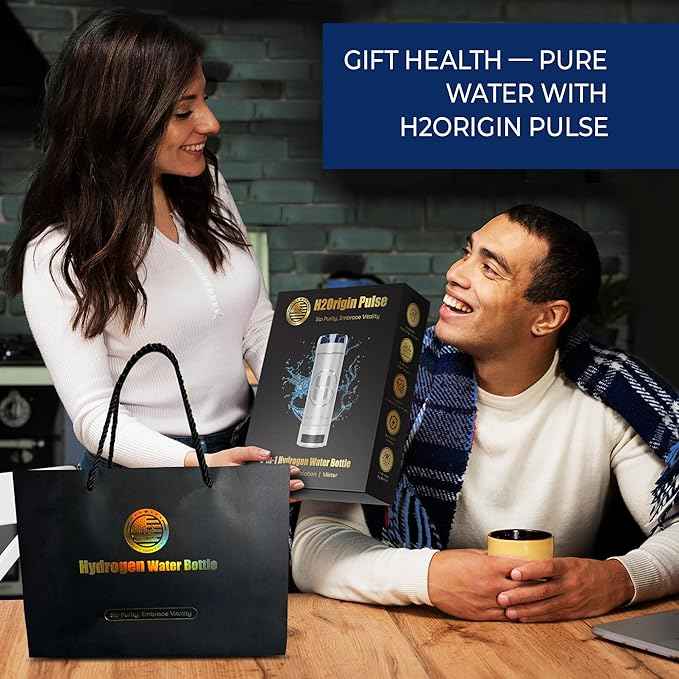 Hydrogen Water Bottle Generator, Up to 9000 PPB Hydrogen Bottle Water Ionizer with SPE/PEM Technology, 3-in-1 Portable Universal Adapter and Refreshing Mist Spray