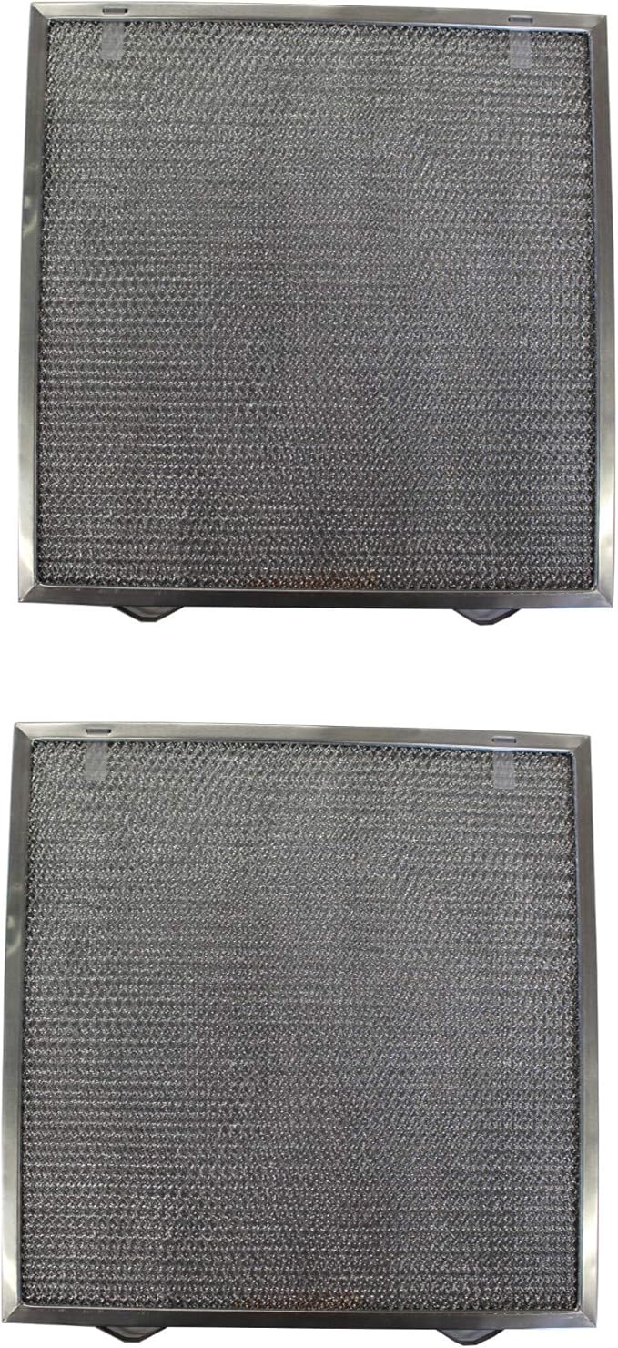 Replacement Aluminum Filters Compatible with Dacor 62353, Miami-Carey 544VP,G-8226, -11-7/8 x 15-3/16 x 3/8 (2PTSS, 2TS SS) (2-Pack) - AquaVibe