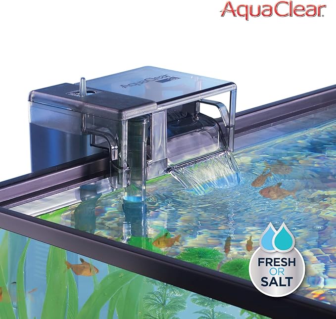 Fluval 50 Power Filter – Aquarium Filter for 20 to 50 Gallon Fish Tanks – Quiet Energy Efficient Pump – Mechanical, Chemical & Biological Filtration – Easy Install & Maintenance (Packaging May Vary) - AquaVibe