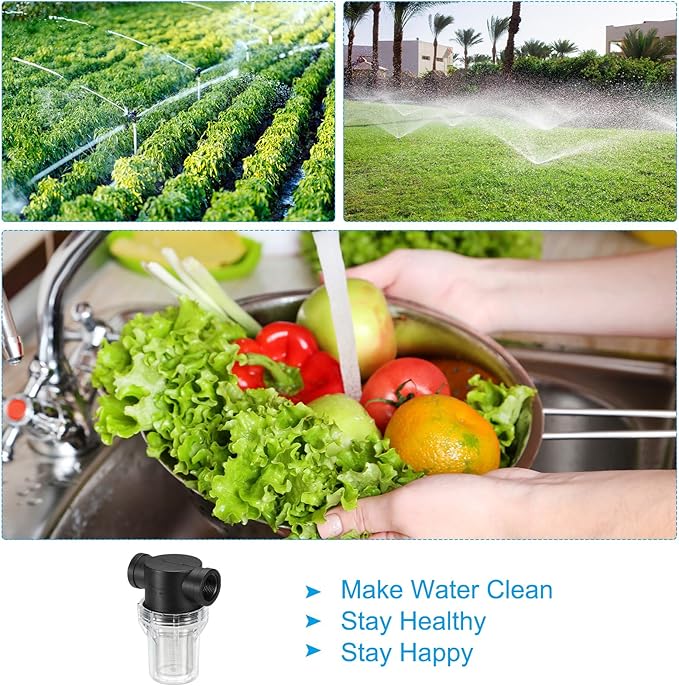 PATIKIL 3/4 Inch Water Pump Strainer Filter, Pipe Water Pump Strainer with 40 Mesh Stainless Steel Filter Screen for Irrigation Garden