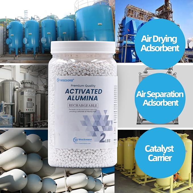 4 LBS Activated Alumina, Alumina Desiccant Great for Filament Drying, Reusable Dessicant Dehumidifiers Desiccant Moisture Absorber Prevent Wet Filament